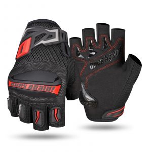 ONES AGAIN MG02D Half-Finger Motorcycle Gloves – EN 388 Certified, Touch-Screen & Reflective